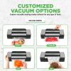 imageNutriChef Vacuum Sealer  Automatic Vacuum Air Sealing System For Food Preservation w Starter Kit  Compact Design  Lab Tested  Dry ampamp Moist Food Modes  Led Indicator Lights Stainless Steel BlackStainless Steel