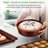 imageNutrichef 20 Piece Professional Home Kitchen Cookware and Bakeware Pots and Pans Set Non Stick Kitchenware CoolTouch Handles Non Toxic Safe for Gas Electric Induction Cooktops Easy CleanBrown