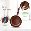 imageNutrichef 20 Piece Professional Home Kitchen Cookware and Bakeware Pots and Pans Set Non Stick Kitchenware CoolTouch Handles Non Toxic Safe for Gas Electric Induction Cooktops Easy CleanBrown