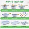 imageNutrichef 22Piece Maroon Marble NonStick Cookware and Bakeware Set  Professional Home Kitchen Collection with MultiSized Pots Pans and HeatResistant ToolsMoon Grey Marble