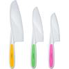 imageNutriChef 3Piece Nylon Kitchen Baking Knife Set  Childrens Cooking Knives Safe to Use Firm Grip Serrated Edges Kids Knives Protects Little Chefs Fingers Good For Cutting Food ampamp Vegetables