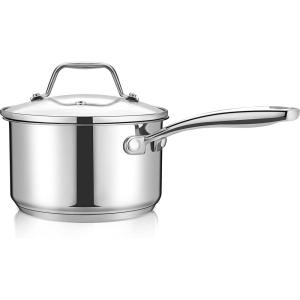 imageNutriChef 19Quart Stainless Steel Stock Pot  188 Food Grade Heavy Duty Induction Large Stock Pot Stew Pot Simmering Pot Soup Pot with See Through Lid Dishwasher Safe  NutriChef NCSP202 Quarts