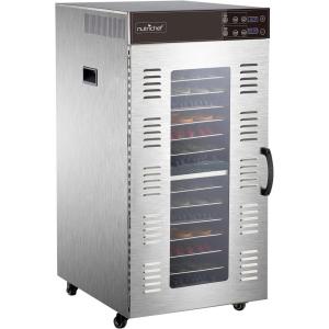 imageNutriChef Commercial Electric Food Dehydrator Machine  14 Shelf Extra Large Capacity  Stainless Steel Trays  1000Watts Digital Timer ampamp Temperature Control  1858 x 1752 x 2252 IN20 shelf