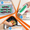 imageNutriChef 10Piece Superior Glass Food Storage Containers Set 5 Containers  5 Locking LidsStackable Mealprep Design BPAfree Airtight Clear Locking lids with Vent Lids ampamp Air Hole NCCLX5Wave