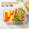imageNutriChef 10Piece Superior Glass Food Storage Containers Set 5 Containers  5 Locking LidsStackable Mealprep Design BPAfree Airtight Clear Locking lids with Vent Lids ampamp Air Hole NCCLX5Blue