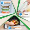 imageNutriChef 10Piece Superior Glass Food Storage Containers Set 5 Containers  5 Locking LidsStackable Mealprep Design BPAfree Airtight Clear Locking lids with Vent Lids ampamp Air Hole NCCLX5Green