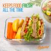 imageNutriChef 10Piece Superior Glass Food Storage Containers Set 5 Containers  5 Locking LidsStackable Mealprep Design BPAfree Airtight Clear Locking lids with Vent Lids ampamp Air Hole NCCLX5Flat