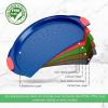 imageNutriChef 13Inch Nonstick Pizza Tray  Round Carbon Steel NonStick Pizza Baking Pan with Perforated Holes Premium Bakeware Pizza Screen with Silicone Grip Handles Dishwasher Safe  NCBPIZ1Blue