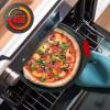 imageNutriChef 13Inch Nonstick Pizza Tray  Round Carbon Steel NonStick Pizza Baking Pan with Perforated Holes Premium Bakeware Pizza Screen with Silicone Grip Handles Dishwasher Safe  NCBPIZ1Black 2 pack