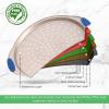 imageNutriChef 13Inch Nonstick Pizza Tray  Round Carbon Steel NonStick Pizza Baking Pan with Perforated Holes Premium Bakeware Pizza Screen with Silicone Grip Handles Dishwasher Safe  NCBPIZ1Gold
