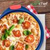 imageNutriChef 13Inch Nonstick Pizza Tray  Round Carbon Steel NonStick Pizza Baking Pan with Perforated Holes Premium Bakeware Pizza Screen with Silicone Grip Handles Dishwasher Safe  NCBPIZ1Blue