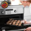 imageNutriChef 2Piece Black NonStick Cookie Sheet Baking Tray Set  Versatile ampamp Durable Carbon Steel Bakeware Sets Stackable ampamp EasyClean NC2TRBLBlack