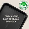 imageNutriChef 2Piece Black NonStick Cookie Sheet Baking Tray Set  Versatile ampamp Durable Carbon Steel Bakeware Sets Stackable ampamp EasyClean NC2TRBLBlack