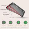 imageNutriChef 2Piece Black NonStick Cookie Sheet Baking Tray Set  Versatile ampamp Durable Carbon Steel Bakeware Sets Stackable ampamp EasyClean NC2TRBLGray