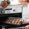 imageNutriChef 2Piece Black NonStick Cookie Sheet Baking Tray Set  Versatile ampamp Durable Carbon Steel Bakeware Sets Stackable ampamp EasyClean NC2TRBLGray