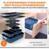 imageNutriChef 8Piece Stackable Nonstick Bakeware Set  Premium Steel Baking Tray Set  Includes Round Cake Pan 6Cup Muffin Pans WideSquare Brownie ampamp Loaf Pans Cookie Sheet ampamp Roaster Pan BlackBlue