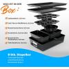 imageNutriChef 8Piece Stackable Nonstick Bakeware Set  Premium Steel Baking Tray Set  Includes Round Cake Pan 6Cup Muffin Pans WideSquare Brownie ampamp Loaf Pans Cookie Sheet ampamp Roaster Pan BlackBlack