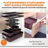 imageNutriChef 8Piece Stackable Nonstick Bakeware Set  Premium Steel Baking Tray Set  Includes Round Cake Pan 6Cup Muffin Pans WideSquare Brownie ampamp Loaf Pans Cookie Sheet ampamp Roaster Pan BlackPlum