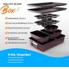 imageNutriChef 8Piece Stackable Nonstick Bakeware Set  Premium Steel Baking Tray Set  Includes Round Cake Pan 6Cup Muffin Pans WideSquare Brownie ampamp Loaf Pans Cookie Sheet ampamp Roaster Pan BlackPlum