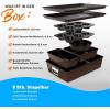imageNutriChef 8Piece Stackable Nonstick Bakeware Set  Premium Steel Baking Tray Set  Includes Round Cake Pan 6Cup Muffin Pans WideSquare Brownie ampamp Loaf Pans Cookie Sheet ampamp Roaster Pan BlackBrown