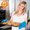 imageNutriChef 8Piece Stackable Nonstick Bakeware Set  Premium Steel Baking Tray Set  Includes Round Cake Pan 6Cup Muffin Pans WideSquare Brownie ampamp Loaf Pans Cookie Sheet ampamp Roaster Pan BlackBrown