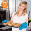 imageNutriChef 8Piece Stackable Nonstick Bakeware Set  Premium Steel Baking Tray Set  Includes Round Cake Pan 6Cup Muffin Pans WideSquare Brownie ampamp Loaf Pans Cookie Sheet ampamp Roaster Pan BlackBlue