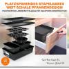 imageNutriChef 8Piece Stackable Nonstick Bakeware Set  Premium Steel Baking Tray Set  Includes Round Cake Pan 6Cup Muffin Pans WideSquare Brownie ampamp Loaf Pans Cookie Sheet ampamp Roaster Pan BlackBlack