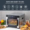 imageNutriChef Electric Countertop Food Dehydrator Machine  600Watt Premium MultiTier Meat Beef Jerky Maker FruitVegetable Dryer w 6 Stainless Steel Trays Digital Timer Temperature Control