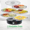 imageNutriChef Food Dehydrator Machine  Dehydrate Beef Jerky Meats Mushrooms Fruits ampamp Vegetables  Great For At Home Use  Uses HighHeat Circulation for Even Dehydration  5 Easy to Clean TraysBlack