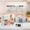 imageNutriChef Food Dehydrator Machine  Dehydrate Beef Jerky Meats Mushrooms Fruits ampamp Vegetables  Great For At Home Use  Uses HighHeat Circulation for Even Dehydration  5 Easy to Clean TraysMilky