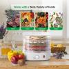 imageNutriChef Food Dehydrator Machine  Dehydrate Beef Jerky Meats Mushrooms Fruits ampamp Vegetables  Great For At Home Use  Uses HighHeat Circulation for Even Dehydration  5 Easy to Clean TraysWhite