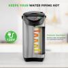 imageNutriChef Hot Water Urn Pot  Insulated Stainless Steel Manual ampamp Auto Dispense Safety Lock Shutoff 338 QT Auto Shut Off53 Quarts