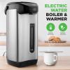 imageNutriChef Hot Water Urn Pot  Insulated Stainless Steel Manual ampamp Auto Dispense Safety Lock Shutoff 338 QT Auto Shut Off53 Quarts