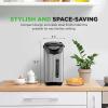imageNutriChef Hot Water Urn Pot  Insulated Stainless Steel Manual ampamp Auto Dispense Safety Lock Shutoff 338 QT Auto Shut Off53 Quarts
