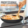 imageNutriChef Kitchen Cooking Utensils Set  Includes Soup Ladle Pasta Fork and Spatula Works with Model NCCWA13Black