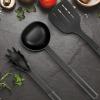 imageNutriChef Kitchen Cooking Utensils Set  Includes Soup Ladle Pasta Fork and Spatula Works with Model NCCWA13Black