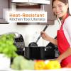 imageNutriChef Kitchen Cooking Utensils Set  Includes Soup Ladle Pasta Fork and Spatula Works with Model NCCWA13Black