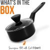 imageNutriChef Kitchen Cooking Utensils Set  Includes Soup Ladle Pasta Fork and Spatula Works with Model NCCWA13Black