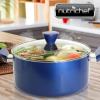 imageNutriChef Kitchen Cooking Utensils Set  Includes Soup Ladle Pasta Fork and Spatula Works with Model NCCWA13Blue