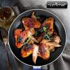 imageNutriChef Kitchen Cooking Utensils Set  Includes Soup Ladle Pasta Fork and Spatula Works with Model NCCWA13Blue