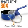 imageNutriChef Kitchen Cooking Utensils Set  Includes Soup Ladle Pasta Fork and Spatula Works with Model NCCWA13Blue