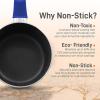 imageNutriChef Kitchen Cooking Utensils Set  Includes Soup Ladle Pasta Fork and Spatula Works with Model NCCWA13Blue