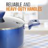 imageNutriChef Kitchen Cooking Utensils Set  Includes Soup Ladle Pasta Fork and Spatula Works with Model NCCWA13Blue