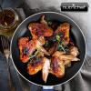 imageNutriChef Kitchen Cooking Utensils Set  Includes Soup Ladle Pasta Fork and Spatula Works with Model NCCWA13Blue