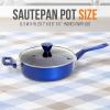 imageNutriChef Kitchen Cooking Utensils Set  Includes Soup Ladle Pasta Fork and Spatula Works with Model NCCWA13Blue