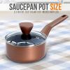 imageNutriChef Kitchen Cooking Utensils Set  Includes Soup Ladle Pasta Fork and Spatula Works with Model NCCWA13Brown