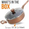 imageNutriChef Kitchen Cooking Utensils Set  Includes Soup Ladle Pasta Fork and Spatula Works with Model NCCWA13Brown