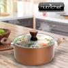 imageNutriChef Kitchen Cooking Utensils Set  Includes Soup Ladle Pasta Fork and Spatula Works with Model NCCWA13Brown
