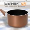imageNutriChef Kitchen Cooking Utensils Set  Includes Soup Ladle Pasta Fork and Spatula Works with Model NCCWA13Brown