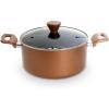 imageNutriChef Kitchen Cooking Utensils Set  Includes Soup Ladle Pasta Fork and Spatula Works with Model NCCWA13Brown